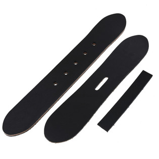 Wickett & Craig English Bridle Leather Belt Tab, Black, 1-1/4", Multiple Shapes