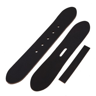 Wickett & Craig English Bridle Leather Belt Tab, Dark Brown, 1-1/4", Multiple Shapes