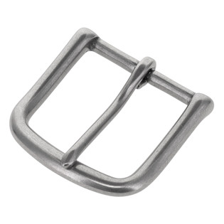 1035 Nickel Matte, Heel Bar Buckle, Solid Brass-LL, Multiple Sizes