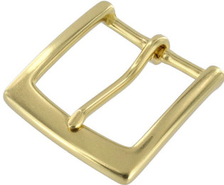 T3465 Natural Brass, Heel Bar Buckle, Solid Brass-LL, Multiple Sizes