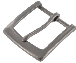 T3465 Nickel Matte, Heel Bar Buckle, Solid Brass-LL, Multiple Sizes