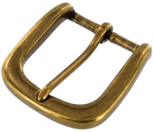 T3139 Antique Brass, Heel Bar Buckle, Solid Brass-LL, Multiple Sizes