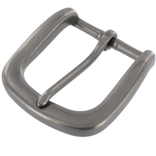 T3139 Nickel Matte, Heel Bar Buckle, Solid Brass-LL, Multiple Sizes
