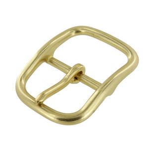 Center Bar Buckle Solid Brass (0.5, 0.75) (Brass, Nickel, Matte Blac –  Hand and Sew Leather