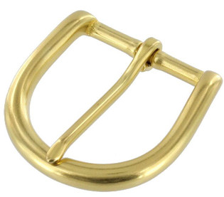 B8989 Polished Brass, Heel Bar Dress Buckle, Solid Brass-LL, Multiple Sizes  