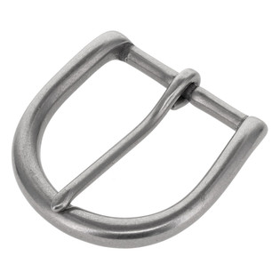 216 Nickel Matte, Heel Bar Buckle, Solid Brass-LL, Multiple Sizes