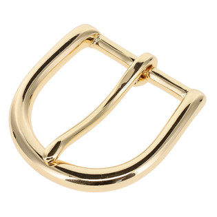 216 Gold Plate, Heel Bar Buckle, Solid Brass-LL, Multiple Sizes