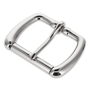 B1187 Nickel Plate, Roller Buckle, Solid Brass-LL, Multiple Sizes