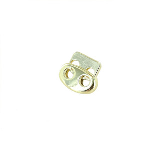 C5537 Brass Plate, Double Hole Round Cord Lock, Zinc - Buckleguy.com