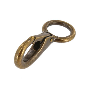 B9585 Antique Brass, Lever Snap, Solid Brass-LL, Multiple Sizes