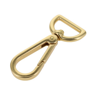 4010N Natural Brass, Swivel Lever Snap, Solid Brass-LL, Multiple Sizes