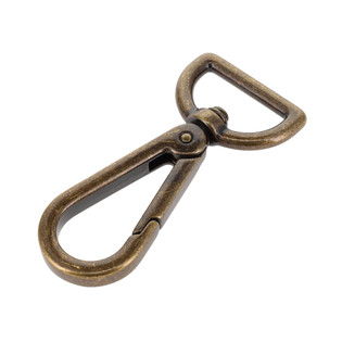 4010N Antique Brass, Swivel Lever Snap, Solid Brass-LL, Multiple Sizes