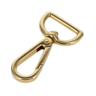 4005N Natural Brass, Swivel Lever Snap, Solid Brass-LL, Multiple Sizes