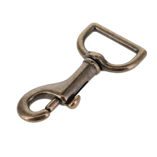 3010 Antique Brass, Swivel Bolt Snap, Solid Brass, Multiple Sizes