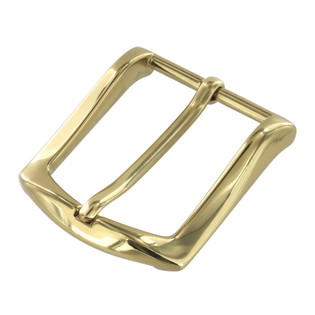 B8989 Polished Brass, Heel Bar Dress Buckle, Solid Brass-LL, Multiple Sizes