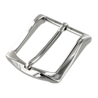 B8989 Nickel Plate, Heel Bar Dress Buckle, Solid Brass-LL, Multiple Sizes