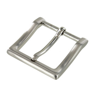 B8790 Brushed Nickel, Heel Bar Dress Buckle, Solid Brass-LL, Multiple Sizes