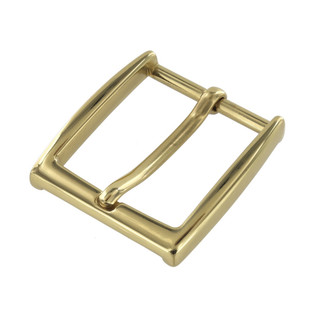 B8791 Polished Brass, Heel Bar Dress Buckle, Solid Brass-LL, Multiple Sizes