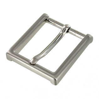 B8792 Brushed Nickel, Heel Bar Dress Buckle, Solid Brass-LL, Multiple Sizes