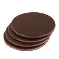 Leather Coasters, Wickett & Craig Traditional Harness, 4" Circle, Chocolate B Grade (250pc set)