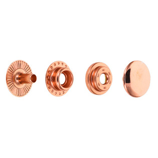 Line 20 / Line 24 Ring Socket Snap Fastener, Copper Plate, Solid Brass-LL, Multiple Sizes (100 per bag)