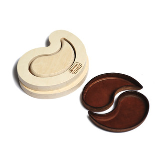 Leather Wet Mold DIY, Yin Yang 6.5" x 7" Leather Tray, 3 pc Set