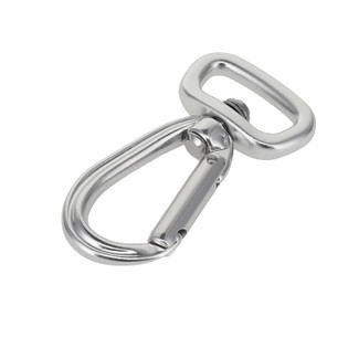 C5830 Silver Semi-Matte, Non Lock Swivel Carabiner, Aluminum