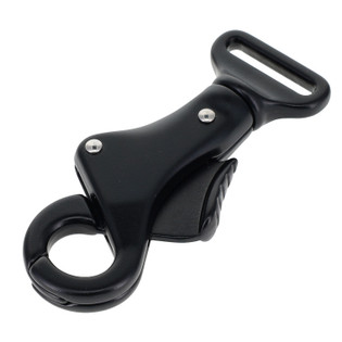 C5850 Black, Thumb Press Swivel Snap, Aluminum