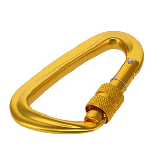 C5970 Gold Semi-Matte, Screw Lock Carabiner, Aluminum