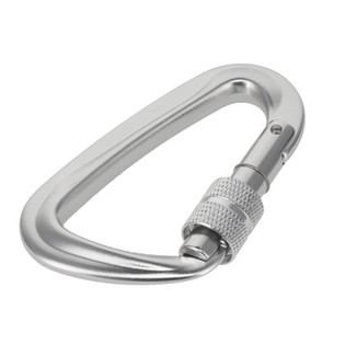 C5970 Silver Semi-Matte, Screw Lock Carabiner, Aluminum