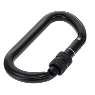 C6000 Black, Screw Lock Carabiner, Aluminum