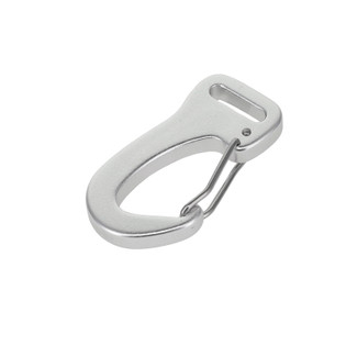 C5860 Silver Semi-Matte, Wiregate Lever Snap Carabiner, Aluminum