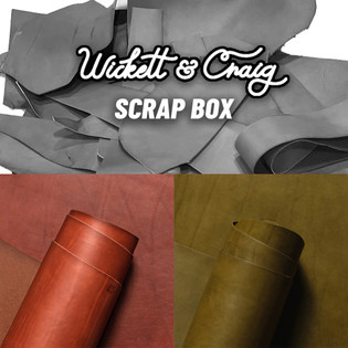 Wickett & Craig English Bridle Leather Scrap, Medium Brown/Olive, Heavy Weight (8-12oz), 6lbs
