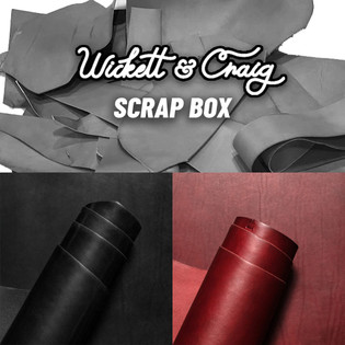 Wickett & Craig English Bridle/Traditional Harness Leather Scrap, Burgundy/Black, Light Weight (3.5-6oz), 6lbs