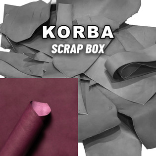 Korba Buffalo Calf Leather Scrap, Purple, Light Weight (3-3.5oz), 5lbs