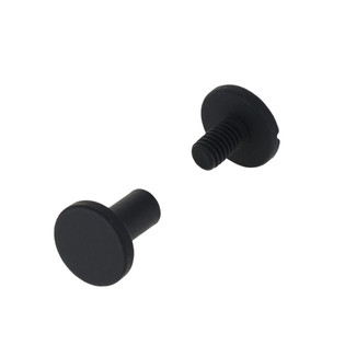 Chicago Screws, Cylinder Cap, Black Matte, Solid Brass-LL (50 per bag), Multiple Sizes