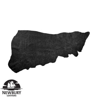 Newbury Leathers, Ostrich Embossed, Side, Black