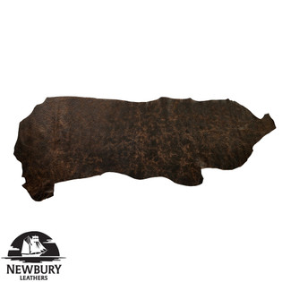 Newbury Leathers, Ostrich Embossed, Side, Brown