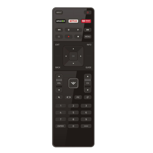 Vizio XRT122 LED HDTV TV Remote Control with Amazon-Netflix-IHeart Key
