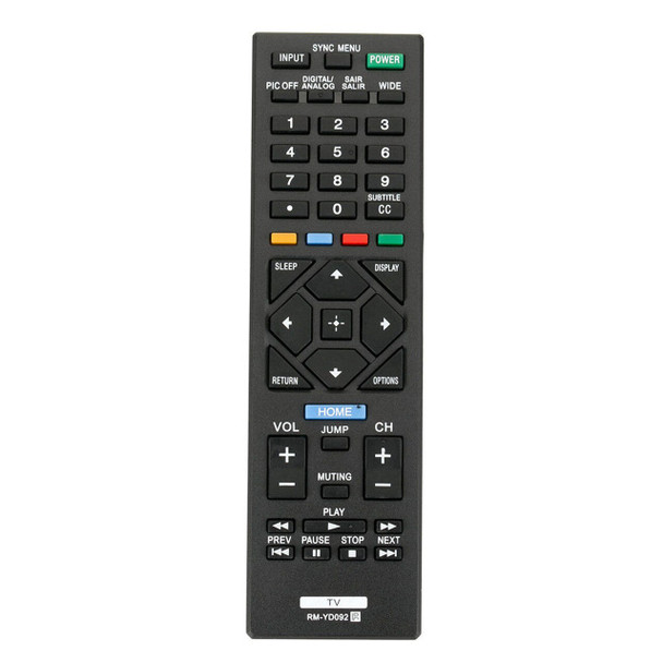 Generic Replacement Remote Control for Sony RM-YD092 for Sony Bravia Tv KDL-32R400A