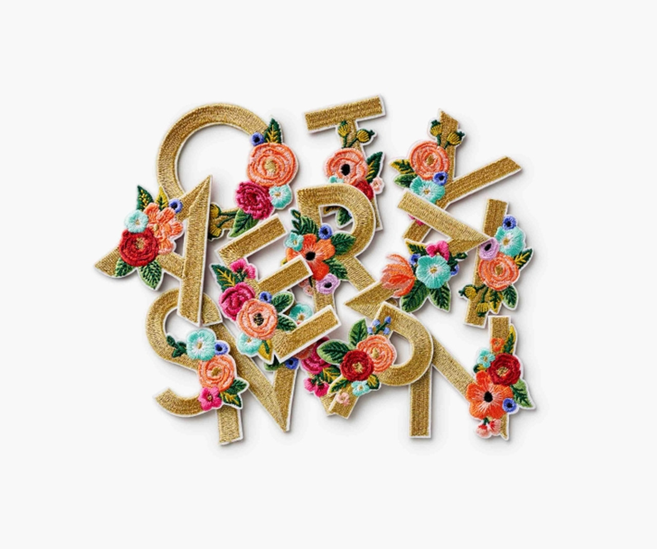 P and S two letters embroidery monogram