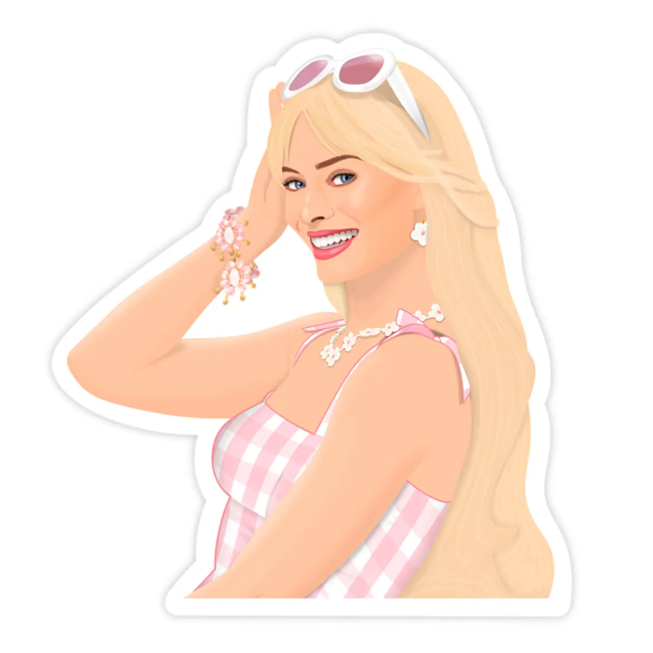 Barbie Movie Beach Barbie Margot Robbie Sticker - Love of Character