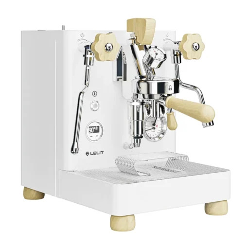 Lelit Bianca V3 White with Maple Wood Coffee Machine Auspresso Pty Ltd