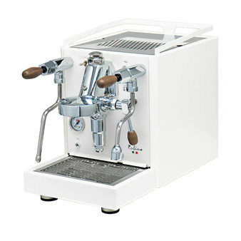 Quick Mill Rubino White with Wood Coffee Machine