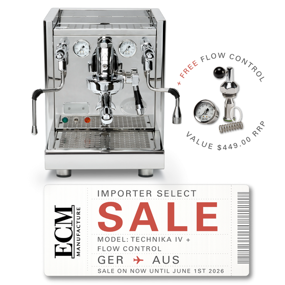 ECM Technika V Profi Espresso Machine with FREE ECM Flow Control