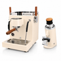 Turin MC3 and DF54 Coffee Machine and Grinder Bundle Milky White