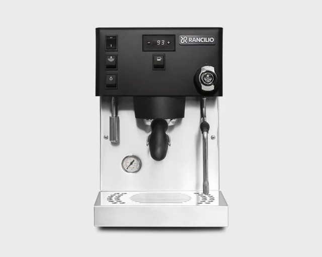 Rancilio Silvia Pro X Black Dual Boiler Coffee Machine with optional