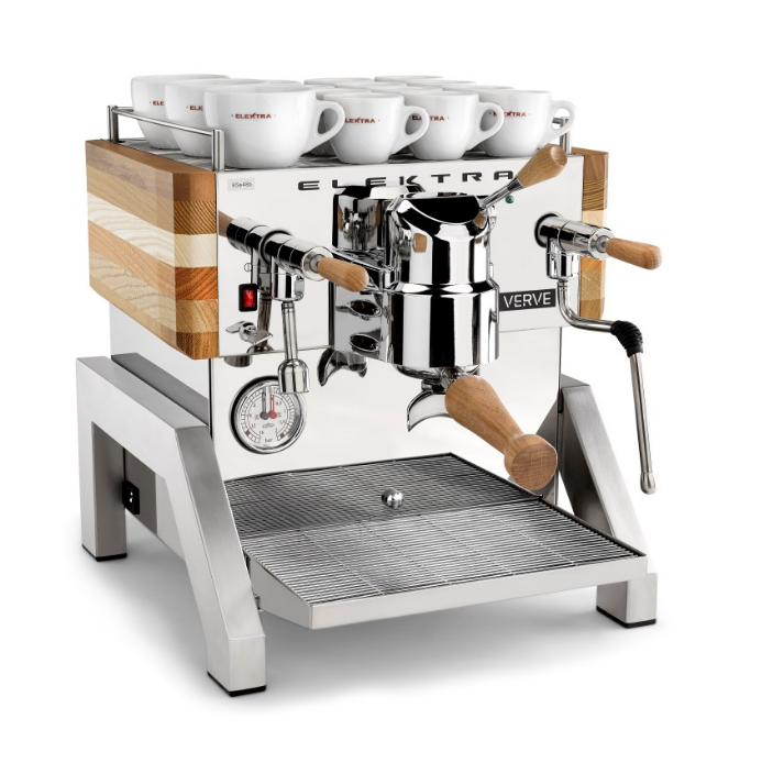ELEKTRA VERVE double boiler coffee machine with wooden trims Auspresso Pty Ltd