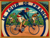 Tour de France Board Game Bicycle Poster from a 1930's poster