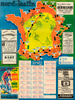 1926 Tour de France Vintage Map Poster designed so fans could follow the race and write in stage winners